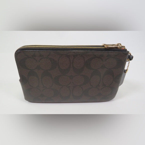 NWOT Coach Large Double Zip Signature Wristlet/Clutch - Picture 3 of 6